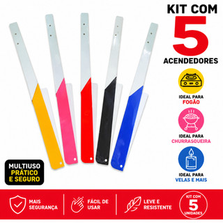 Kit 5 Peças Acendedores Fogão Linha Premium Lume Naxos Cozinha Portátil Seguro