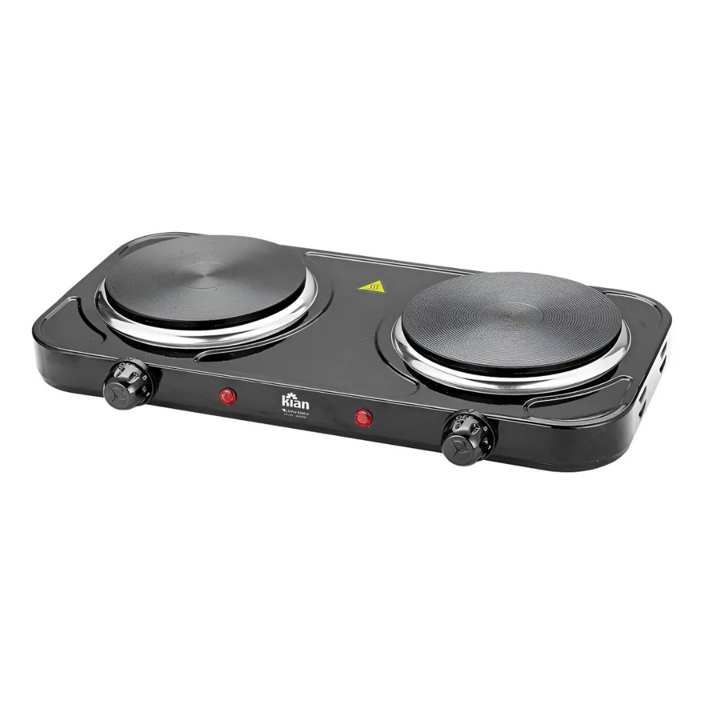 Fogão Elétrico Portátil 2 Bocas Cooktop Mesa FG-101 Kian Preto
