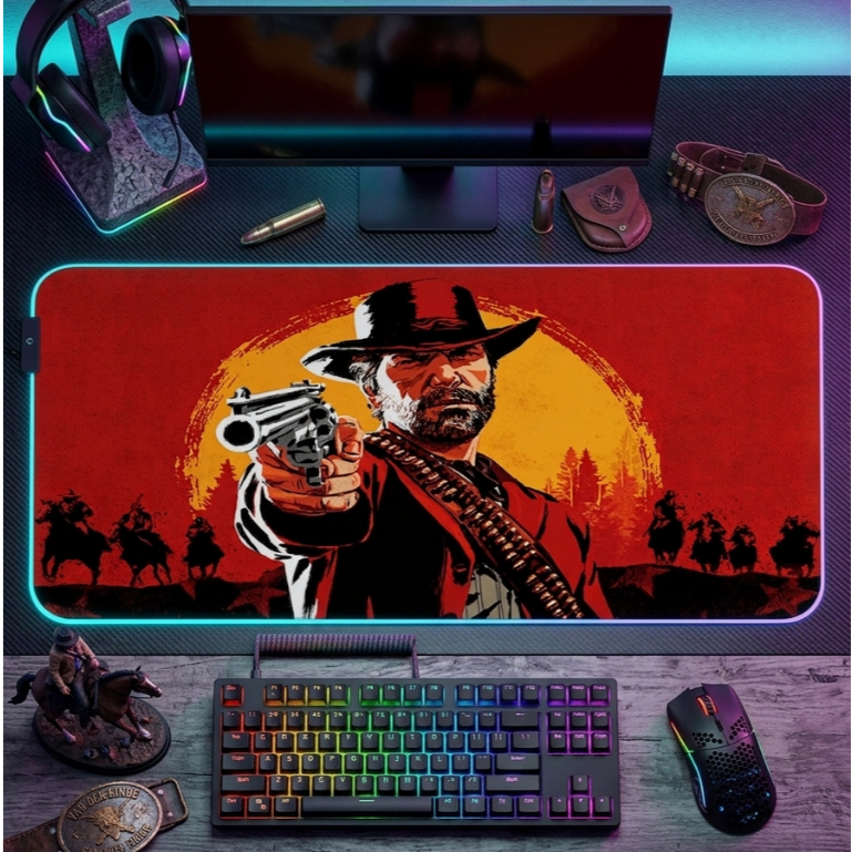 Mouse Pad Escritório Gamer Red Dead Computador Tapete de Mesa Premium Oferta