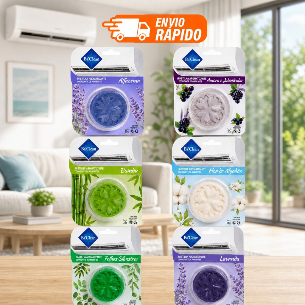 Pastilha Bactericida Aromatizante Ar Condicionado Split 1 2 3 4 5 Unidades Limpeza Diversos Aromas