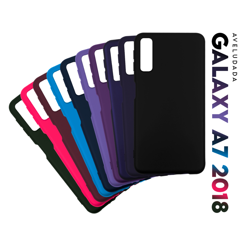 Capa Capinha Case Aveludada Premium para Samsung Galaxy A7 2018 tela A750 tela 6.0 pol
