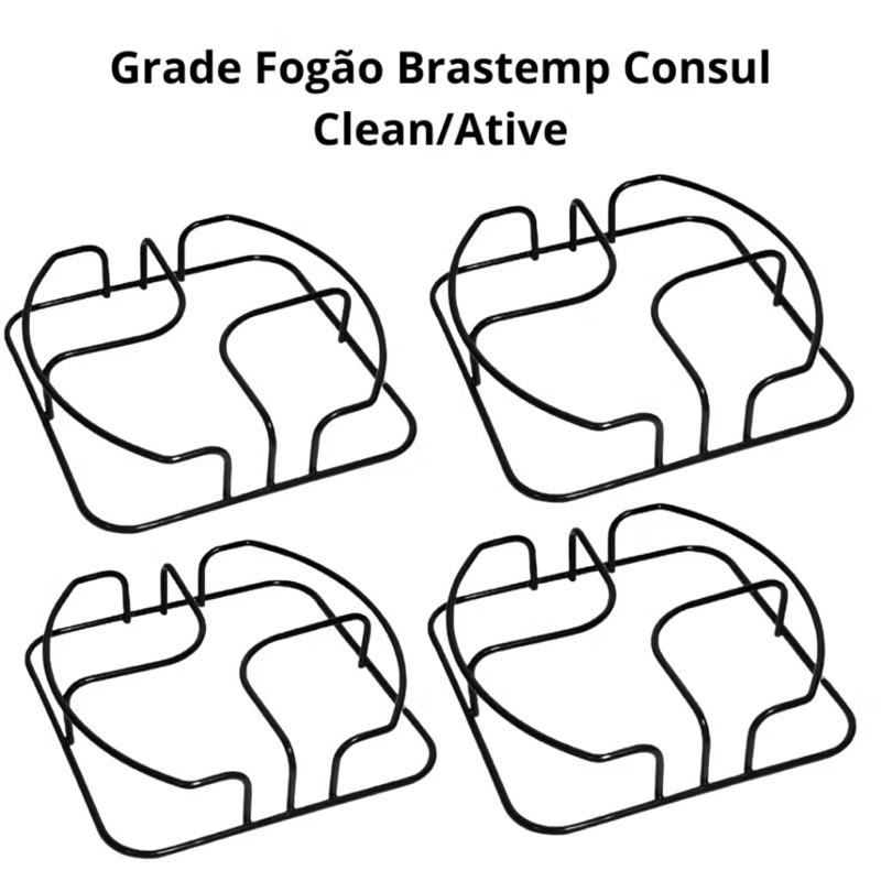 Grelha Grade Trempe para Fogão Brastemp Consul Clean/Ative