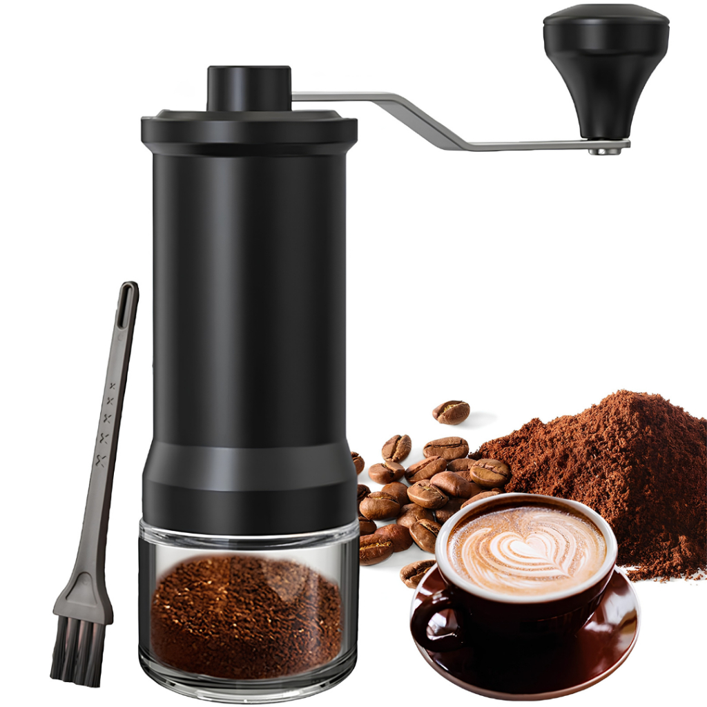 Moedor de Café Manual Cerâmico Ajustável com Escova para Café Coado, Espresso e Prensa Francesa