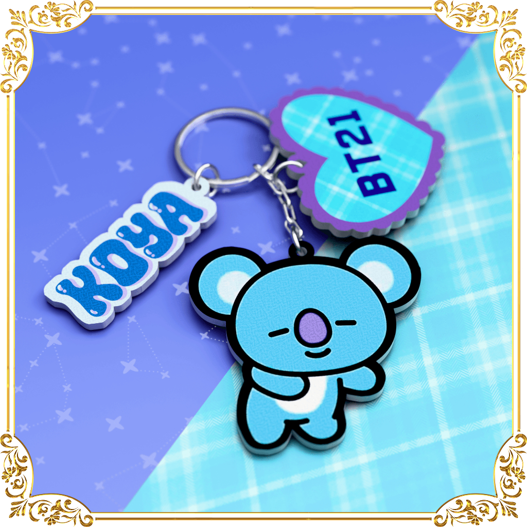 Chaveiro Koya – KPOP Fofo Idol Coreano Kawaii Kpopper Colecionável Acessório Mochila Chaves Charm BTS BT21 RM Namjoon