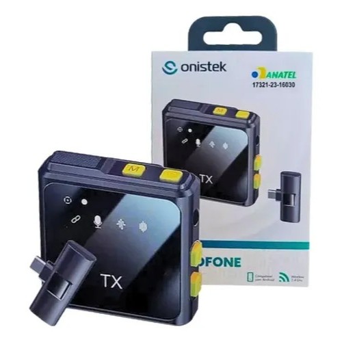 MICROFONE LAPELA SEM FIO WIRELESS TYPE C ONISTEK ON MC815