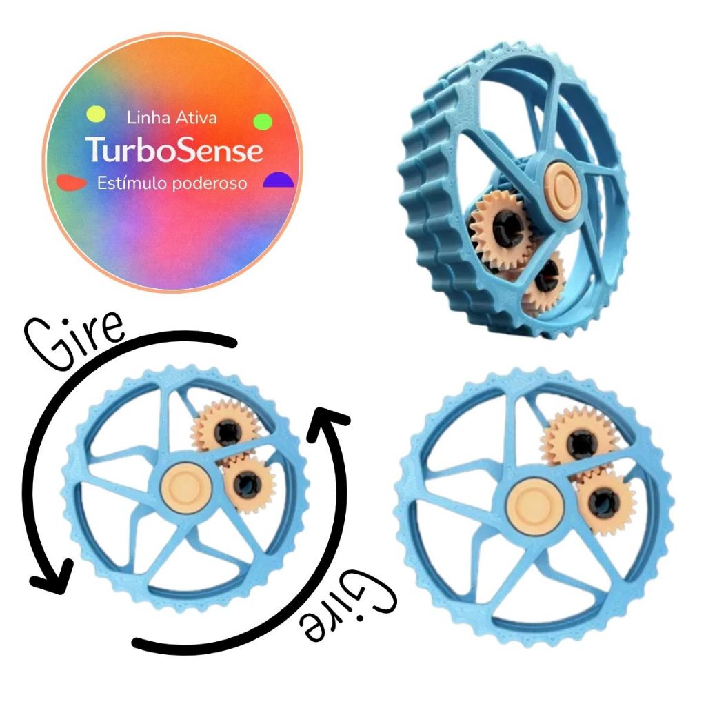 Briquedo Spinner Engrenagem Interna Anti-estresse Articulado Sensorial Suporte ao Hiperfoco