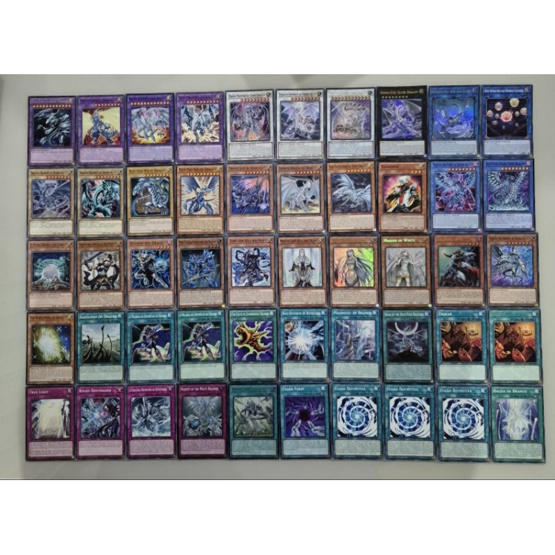 Deck Seto Kaiba Yu-Gi-Oh - Deck Blue Eyes / Dragão Branco de Olhos Azuis - Cartas Originais