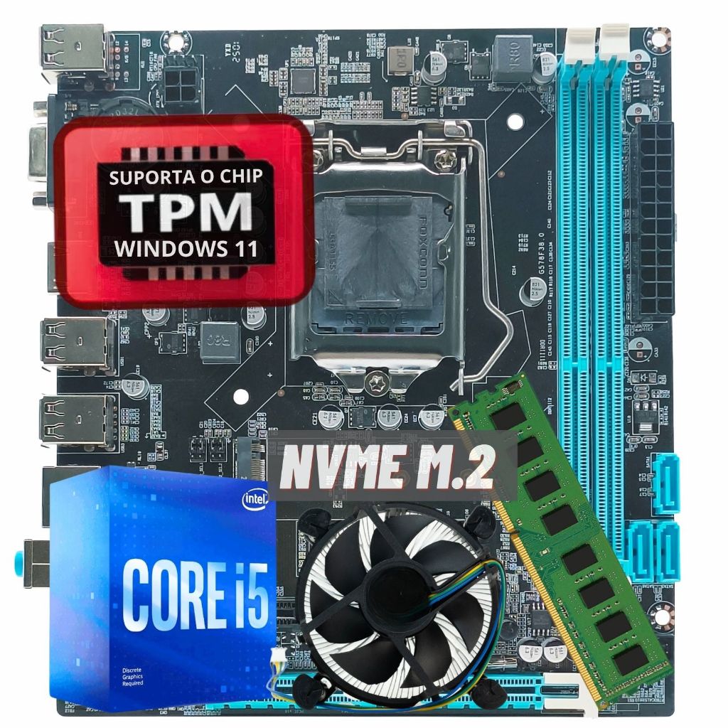 Kit Gamer I5 3470 Memória 8gb 16gb Ram Rede Gigalan Usb 3.0 Upgrade Placa Mãe B75 NVME M2