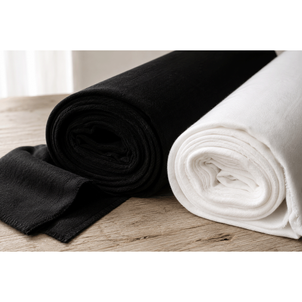 Fundo Infinito Algodão 3x6m para Foto de Produto Preto e Branco Sem Reflexo para Mercado Livre, Shopee e Instagram