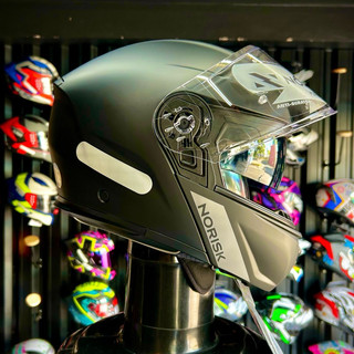CAPACETE NORISK VÓRTEX - PRETO FOSCO ESCAMOTIAVEL