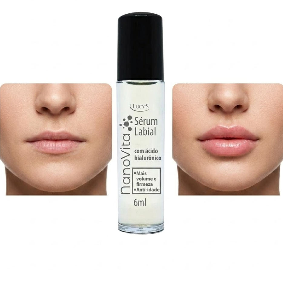 Sérum Labial Nanovita com Ácido Hialurônico Anti Idade Lucy's 6ml