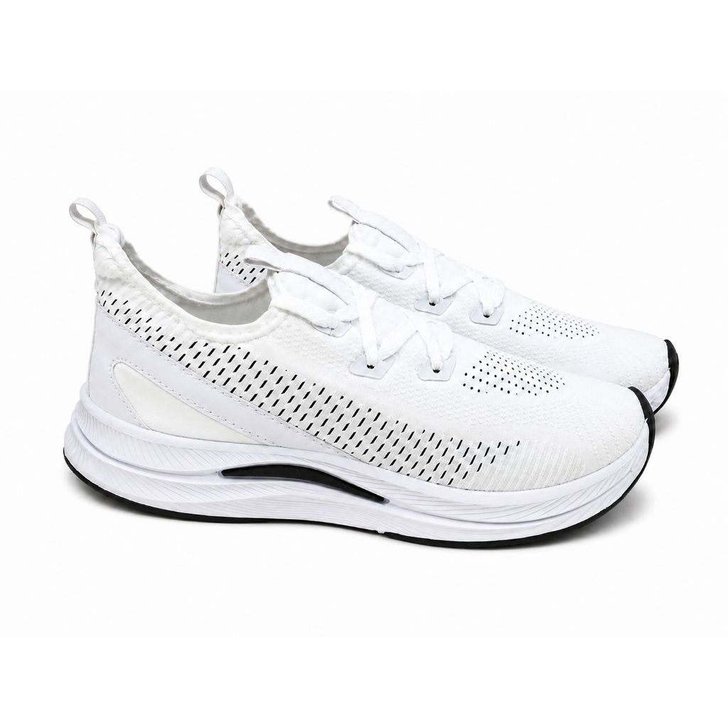 Tenis Feminino Treino Corrida Caminhada Respiravel Conforto Leve Casual Preto Branco