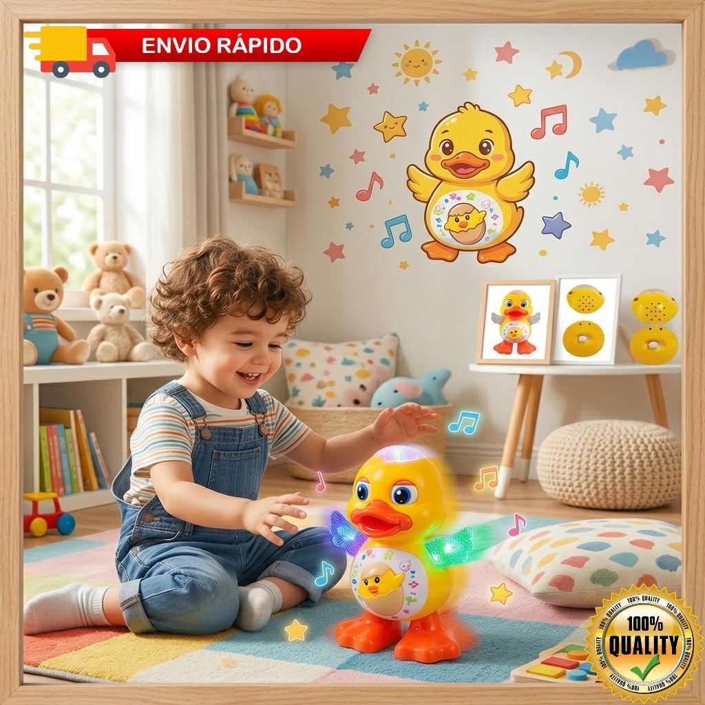 Patinho Dançarino Musical Dancing Duck ou Dance Girl Brinquedo Interativo Musical