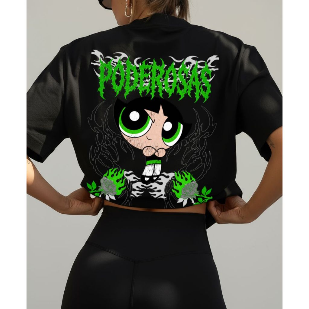 Camiseta Camisa Blusa 100% Algodão Oversized Feminina Treino Academia Fitness Musculação Poderosas