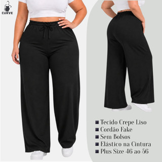 Calça Pantalona Plus Size Feminina Calça Larga Feminina Plus Size Calsa Feminina Plus Size Calça Plus Size Alfaiataria