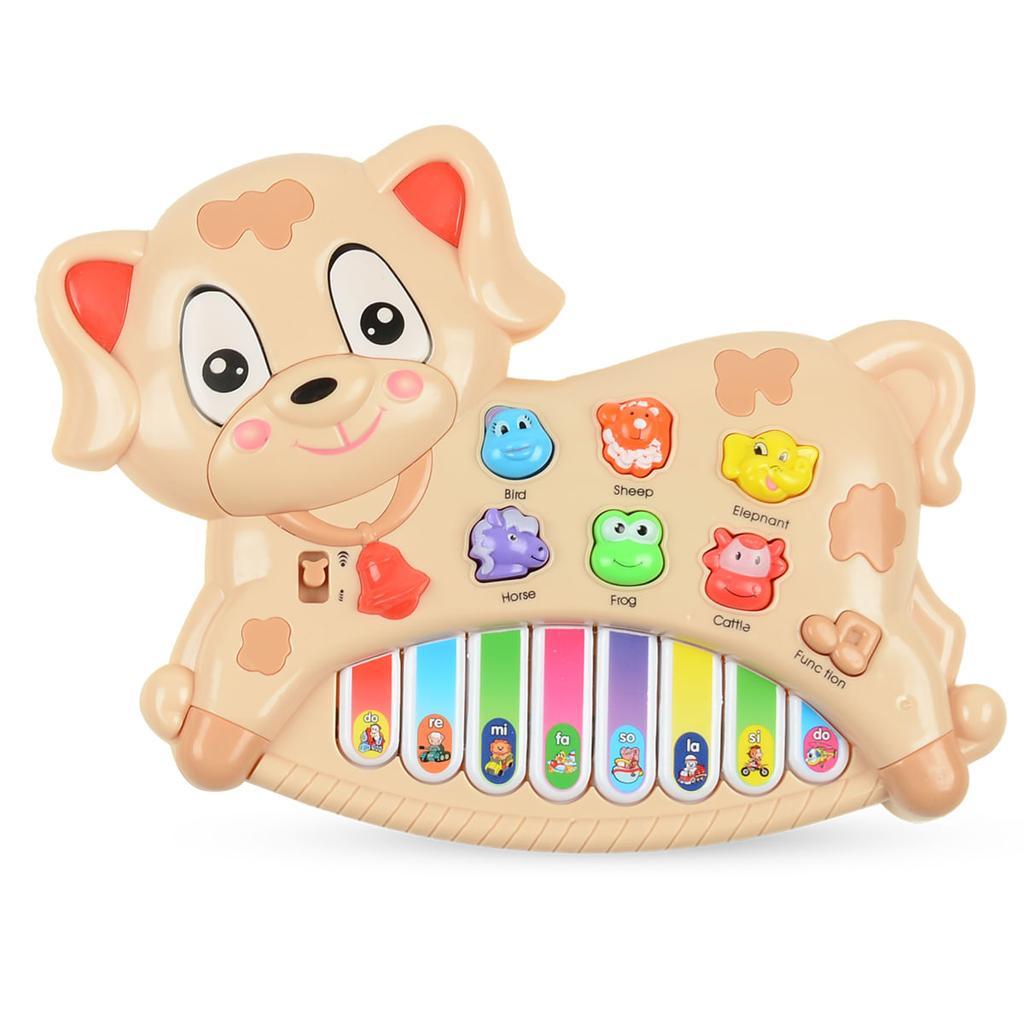 Piano Cachorrinho Musical Infantil Luz Som Sensorial Educativo Bebê