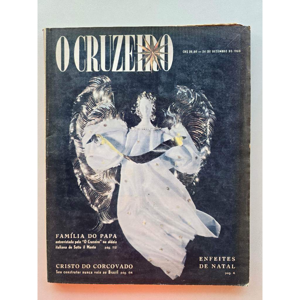 Revista O Cruzeiro - Dez/1960 - Cristo Redentor / Rio de Janeiro / Família do Papa / Automóveis / Carlos Lacerda