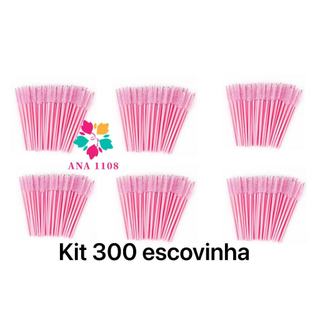 KIT 300 unidades Escovinhas com glitter e sem Glitter Extensão de Cílios e sobrancelha