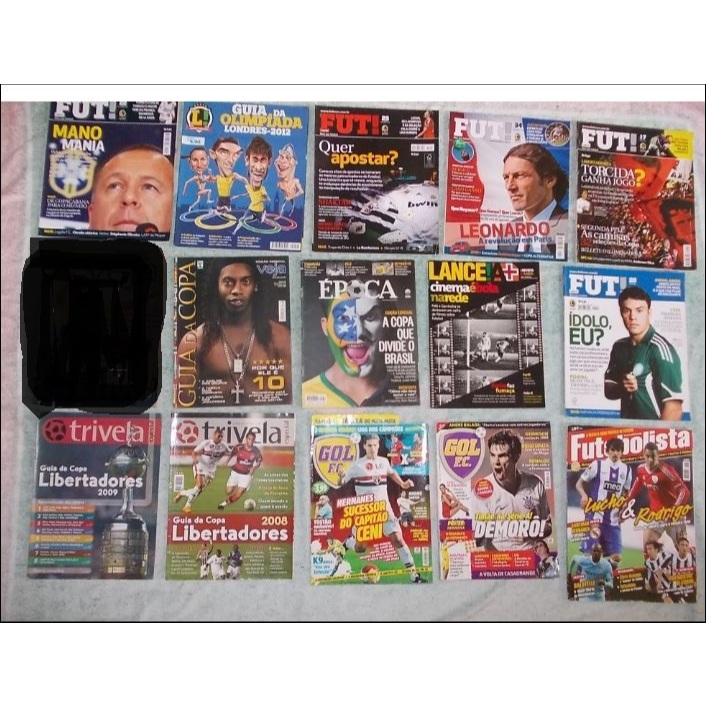 Revistas De Futebol. (lote De 14) Lance. Futebolista. Gol F.C. Trivela. Época. Veja Especial