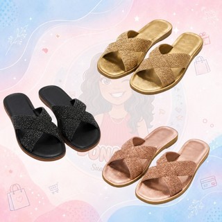 Chinelo Feminino California Brilhoso com Tiras Cruzadas - Moderno e Confortável | Dona Dyn