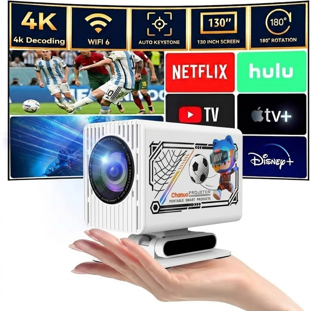 Atualizado Projetor Smart A1 Android 12.0 Full HD Bluetooth Wi-fi 150 Polegadas 1080p