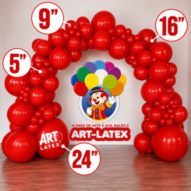 Balão Balões Bexiga bolas de festa ARTLATEX vermelho liso –Escolha o Tamanho(5”9”16”24 "BIG )redondo