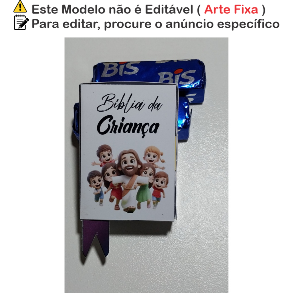 Lembrancinha dia das crianças - Bíblias em Caixinhas - Lembrancinhas Infantis para o Dia ou Culto das Crianças