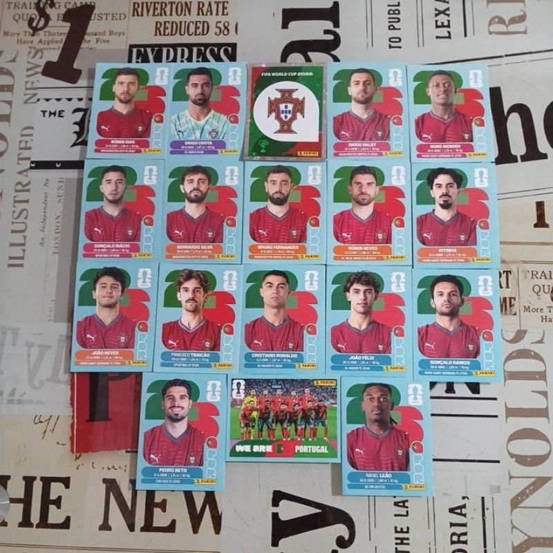 Portugal - Figurinhas Originais Avulsas Copa do Mundo Fifa 2026 (POR) (venda unitária)
