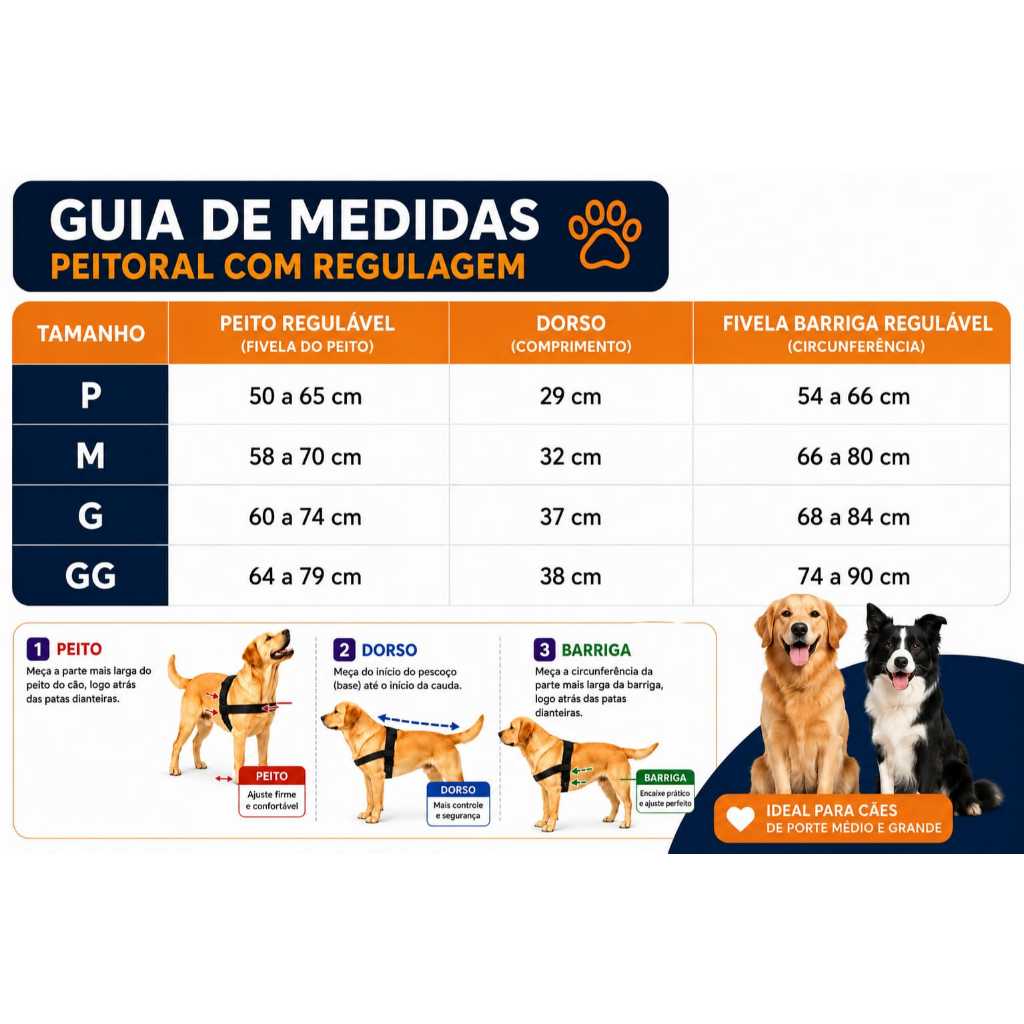 COLEIRA PEITORAL+GUIA 2 REGULAGEM PEITO E BARRIGA CÃES CACHORRO PORTE MEDIO/GRANDE DIRETO DE FABRICA — imagem 2 de 2