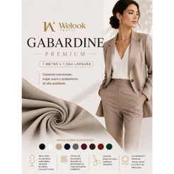Tecido Gabardine Premium 1 Metro x 1,50m | Alfaiataria, Jalecos e Uniformes