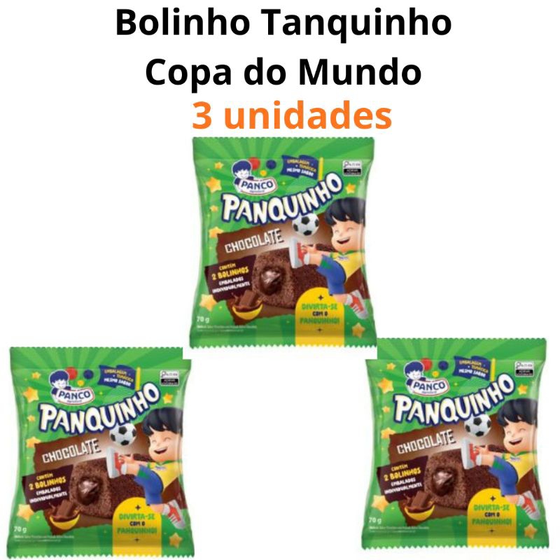 Kit 3 Bolinho Panco Copa do Mundo Panquinho Copa do mundo Kit Lanche Escolar