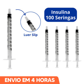 Seringa Descartável Insulina 1ml - R$10,90 🩺