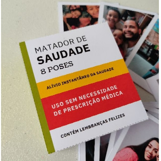 Caixinha Matador de Saudade com Mini fotos - Presente temático mimo especial - namorados - amizade