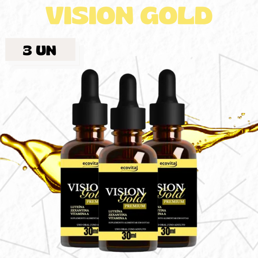 VISION GOLD - Suplemento Alimentar - Mega Promoção - 3 Unidades