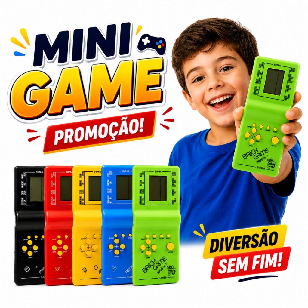 Vídeo Game Portátil 9999 Jogos In 1 Mini Game Antigo Retrô
