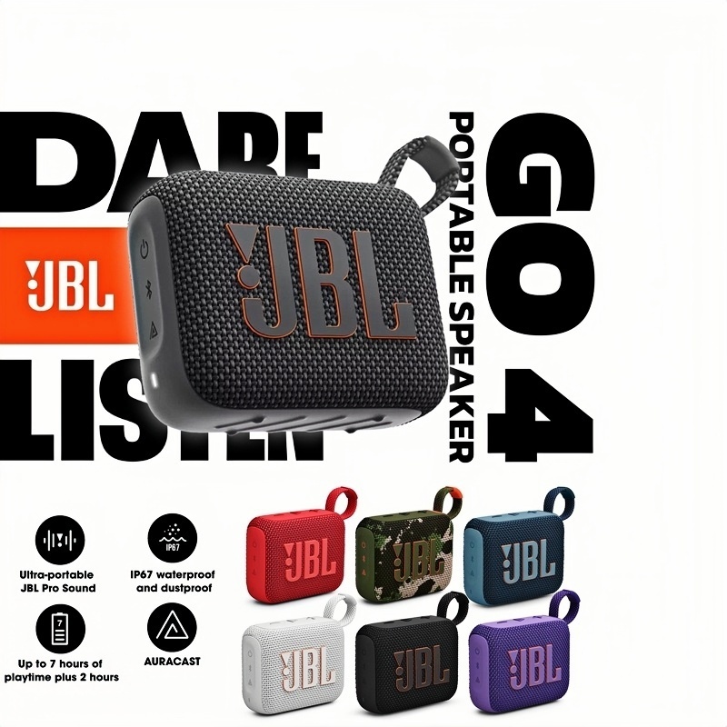 Caixa de Som Portátil  Impermeável com Bluetooth USB Tipo C MicroSD Som Limpo e Potente
