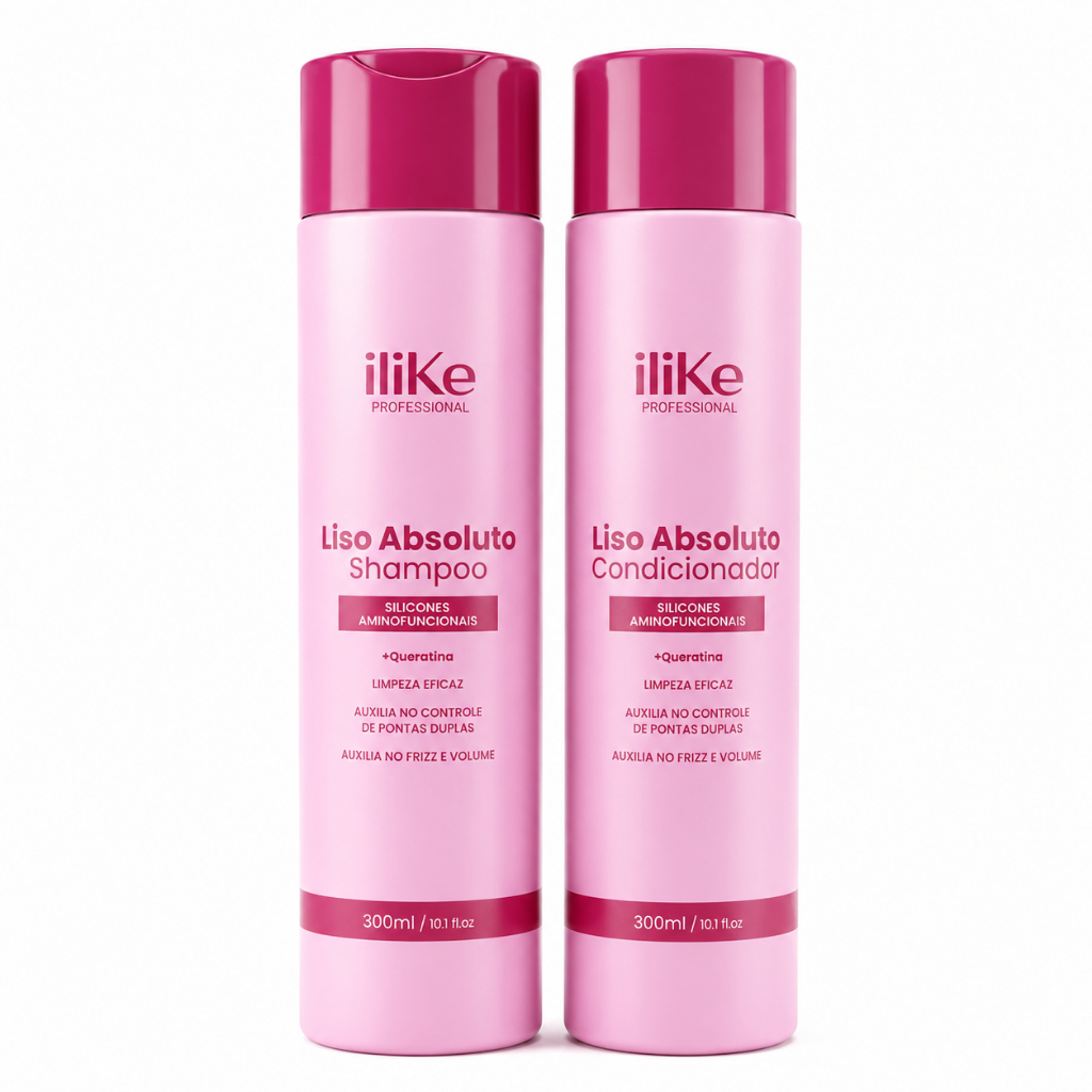 iLike Liso Absoluto Kit Duo - 2 Produtos Shampoo e Condicionador