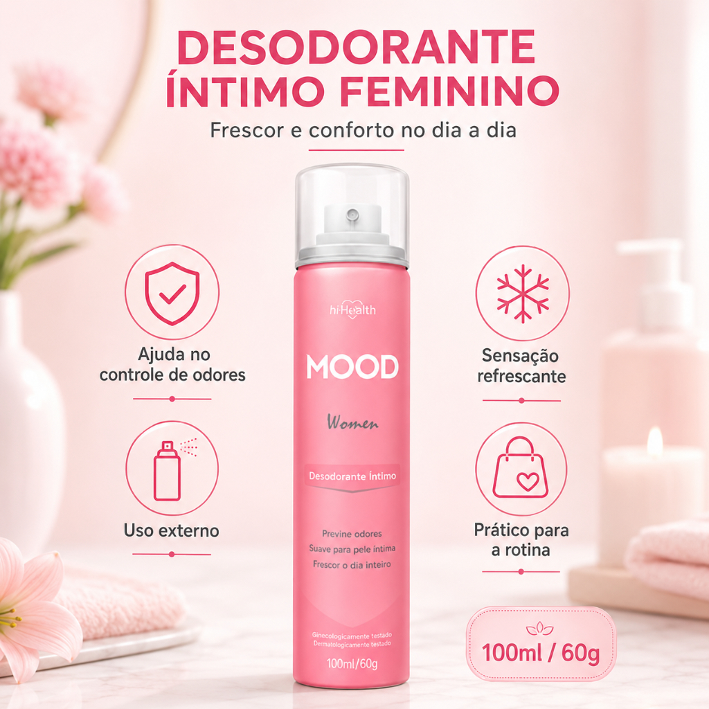 Desodorante Íntimo Feminino Mood Care My Health 100ml Frescor Proteção Diária