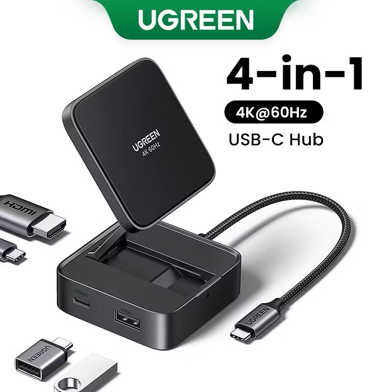 UGREEN Hub USB C Dobrável HDMI 4K60Hz PD100W USB 3.0 Dock Station Macbook