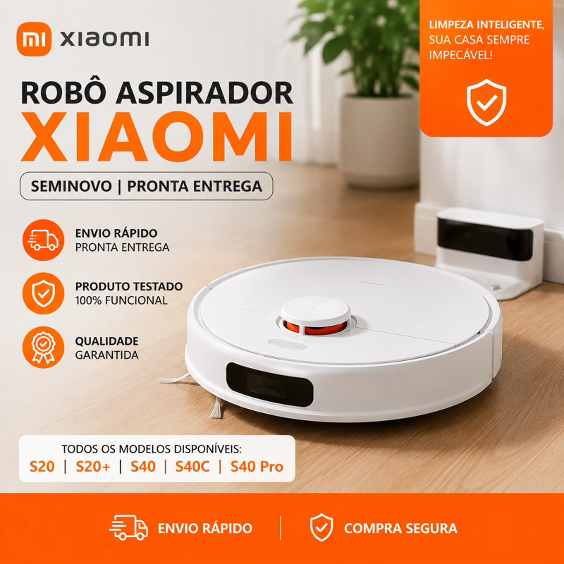 Robô Aspirador Xiaomi SemiNovo Perfeito Estado + Pronta Entrega