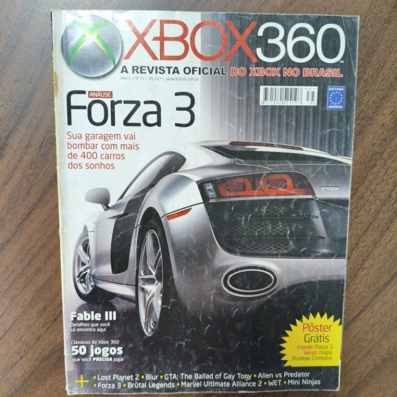Revista Xbox 360 Nº 35 Novembro 2009 - CapaForza Motorsport 3 e Detonado Fallout 3