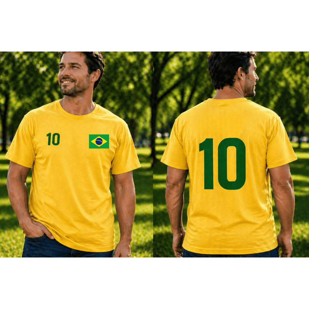 Camiseta do Brasil adulto masculina 100%algodão camisa confortávil casual,blusa copa homem