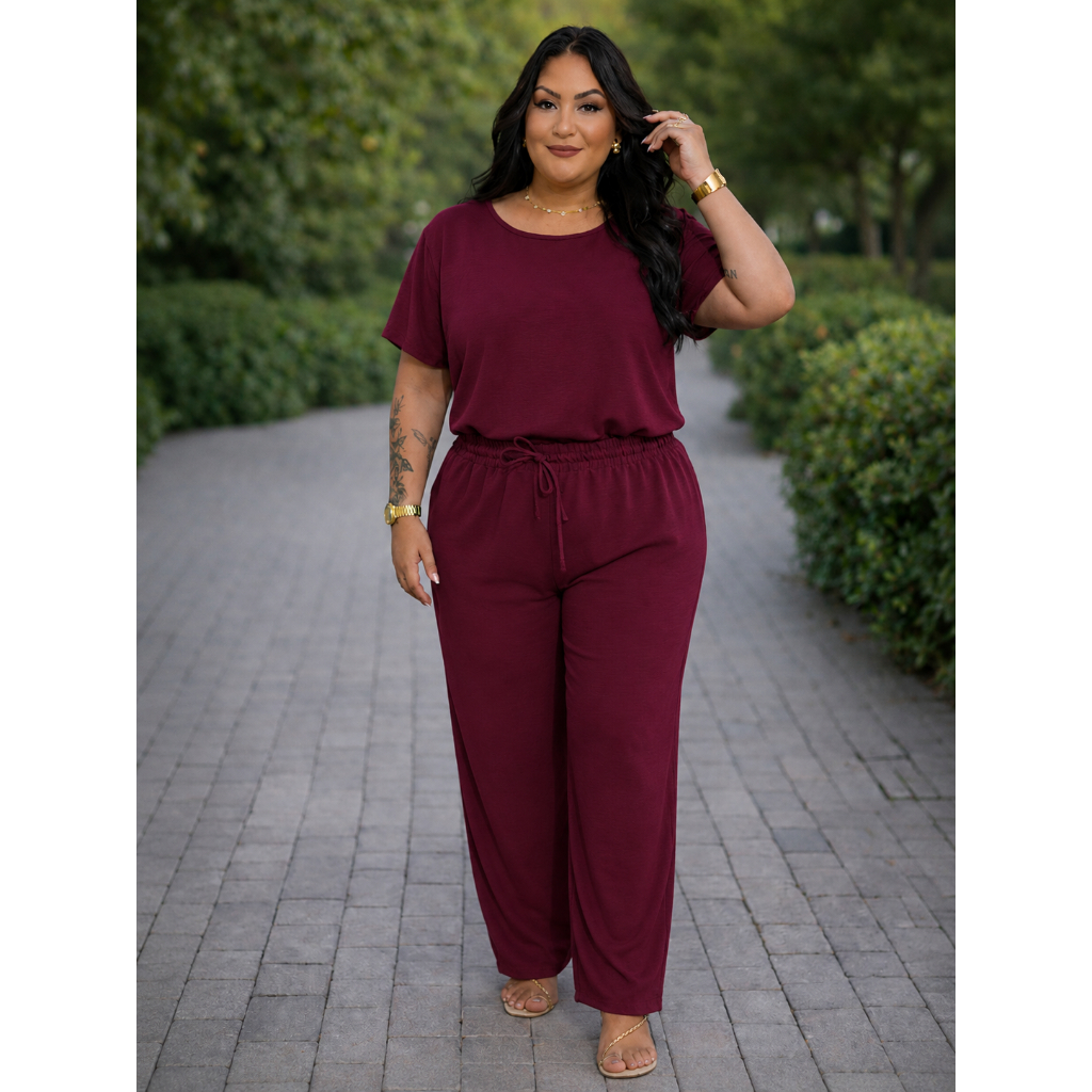 Conjunto Plus Size 48 ao 58 social feminino saia e blazer plus size plush alfaiataria Cropped Elegante Pantalona roupa