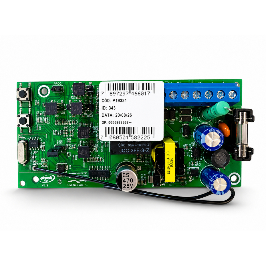Central de Comando PPA Agility Pop com Freio BIV 50Hz/60Hz - Placa Eletrônica para Automatizador de Portão, Reposição