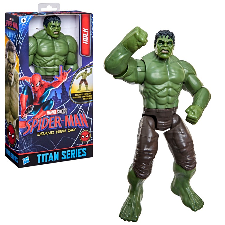 Figura de Ação Marvel Serie Titan Deluxe Homem-Aranha Um Novo Dia Hulk 30 cm - Hasbro G2455