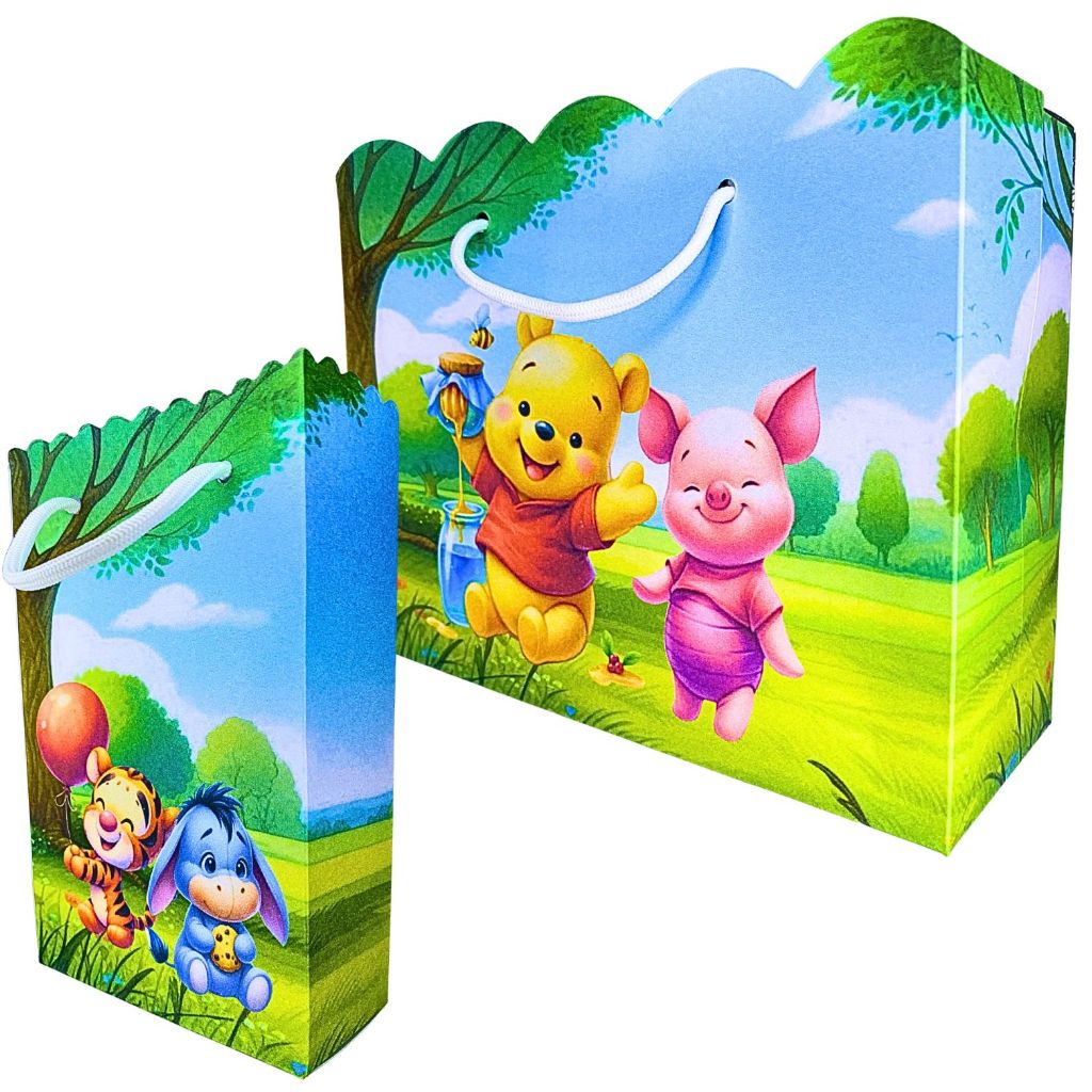 Sacolinha Ursinho Pooh Baby Sacolinhas para Lembrancinha de Aniversário Infantil Sacolas Bolsinha Bolsa Envio Rapido