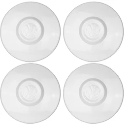 Kit com 4 ou 1 Calotas Reta Branca Para Fusca/Kombi/Variant P/ Rodas 4 Furos aro 14 ou 15 Fixação gomos de pressão
