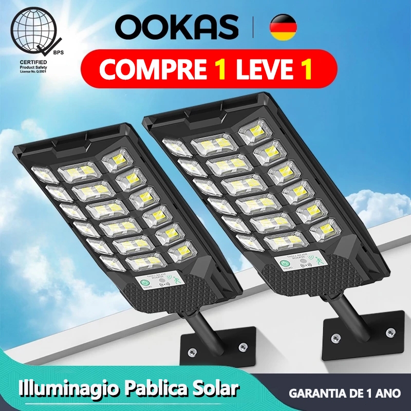 OOKAS Luminária 120000W luz Solar LED Postes De Iluminação Extragrandes À Prova D'água IP66 Para Iso Externo