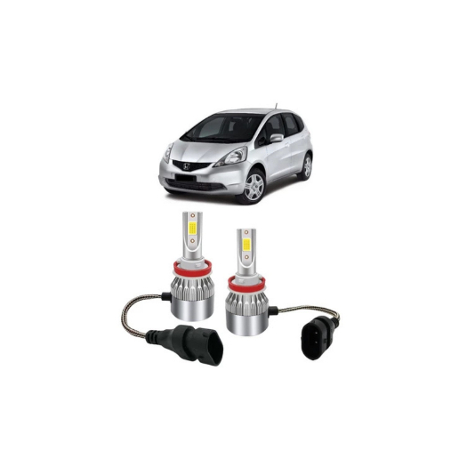Par Lampada Super LED Farol de Milha Honda Fit 2009 2010 2011 2012 2013 6000k H11