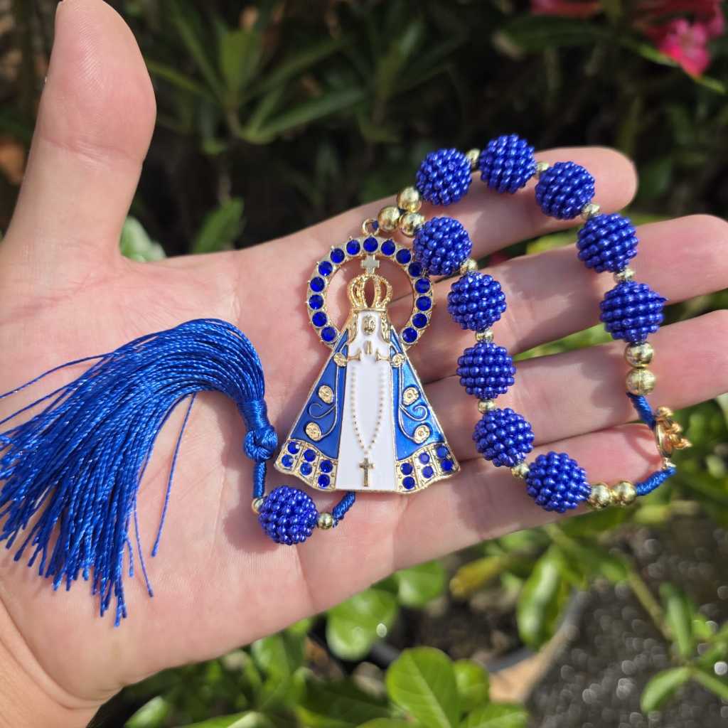 Dezena para Carro Nossa Senhora Aparecida Pérola Amora Azul
